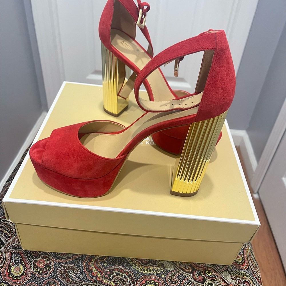 Red michael kors high heels
